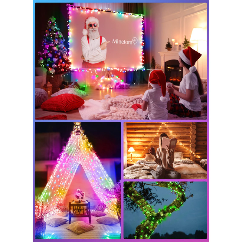 The Holiday Aisle Color Changing Fairy Lights 100 LED 33FT String with Remote 12 Modes for Holidays Wayfair